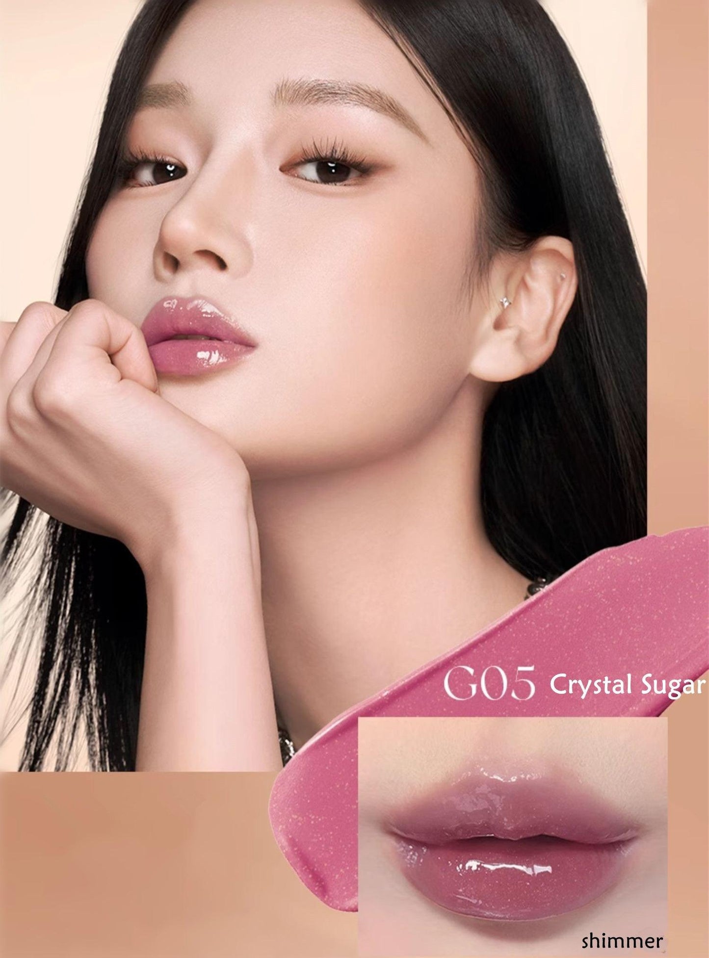 COLORKEY Chasing Light Lip Gloss 3g Highlight Mirror Hydroscopic 3D - Peachy Glam