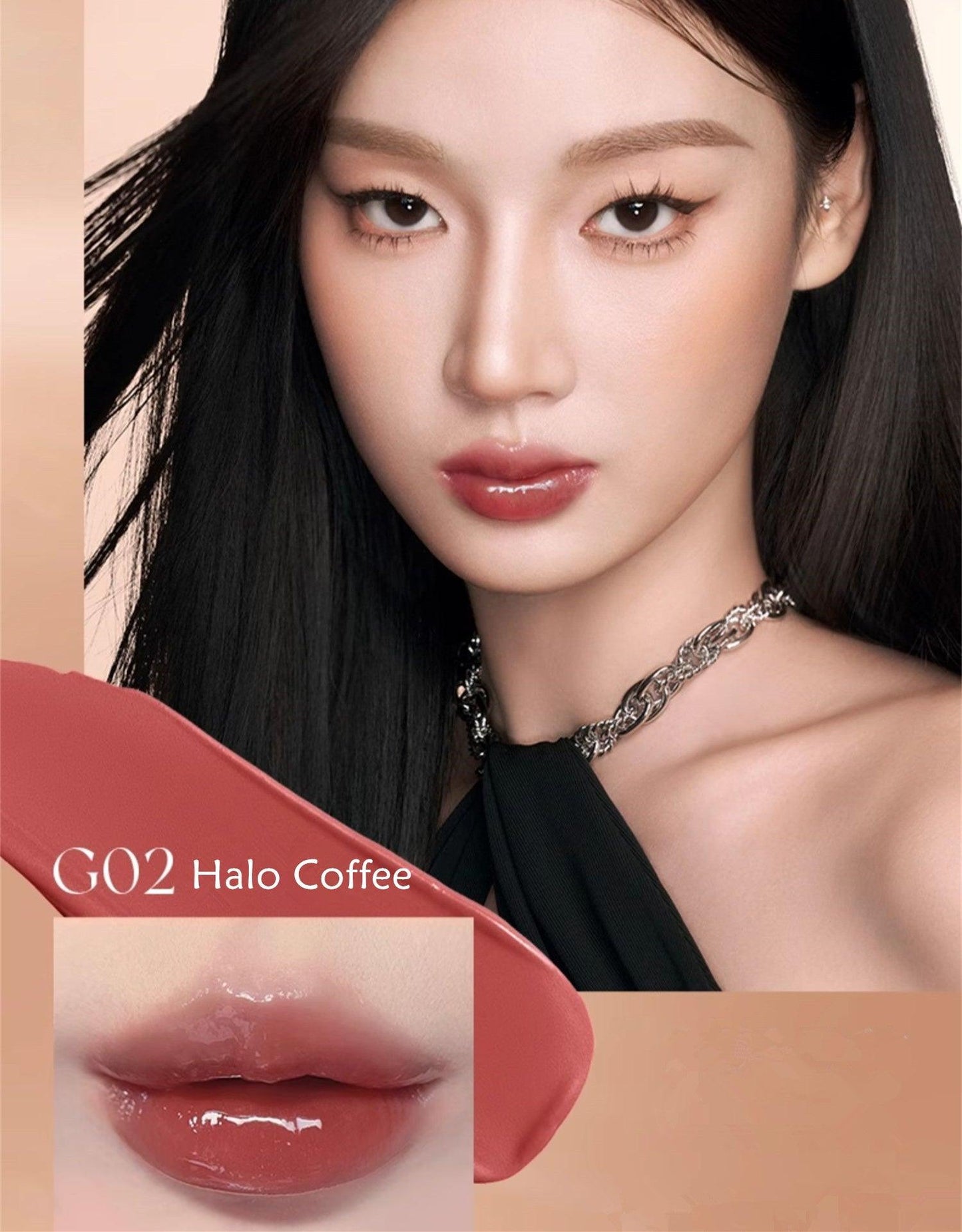 COLORKEY Chasing Light Lip Gloss 3g Highlight Mirror Hydroscopic 3D - Peachy Glam