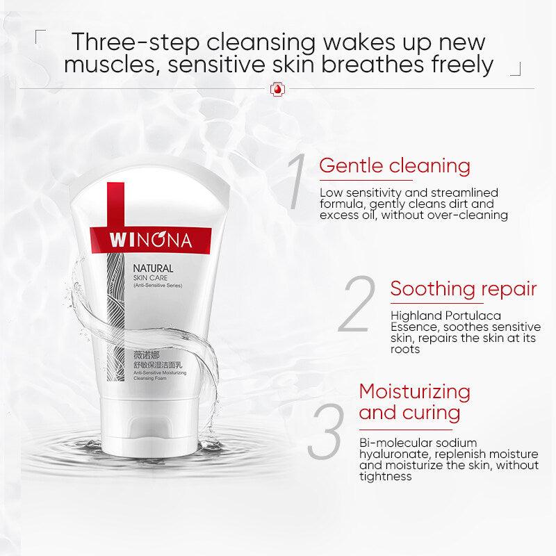WINONA Anti-Sensitive Series Moisturizing & Soothing Facial Cleanser - Peachy Glam