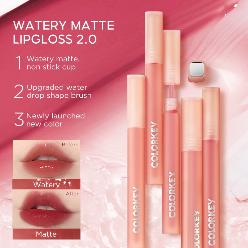 COLORKEY Watery Soft Mist Matte Lip Gloss 1.8g - Peachy Glam