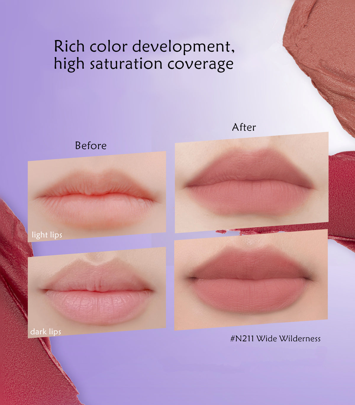 UHUE Matte Lip Glaze 3ml - Peachy Glam