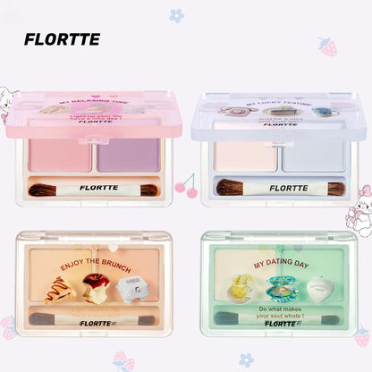 FLORTTE They Are Cute Series Two-Color Highlighter - Peachy Glam