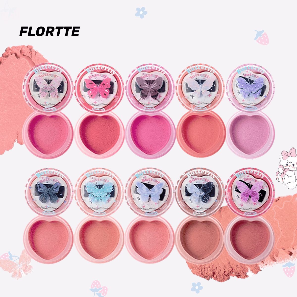 FLORTTE Hello Beauty Series Airy Cream Blush 6g - Peachy Glam