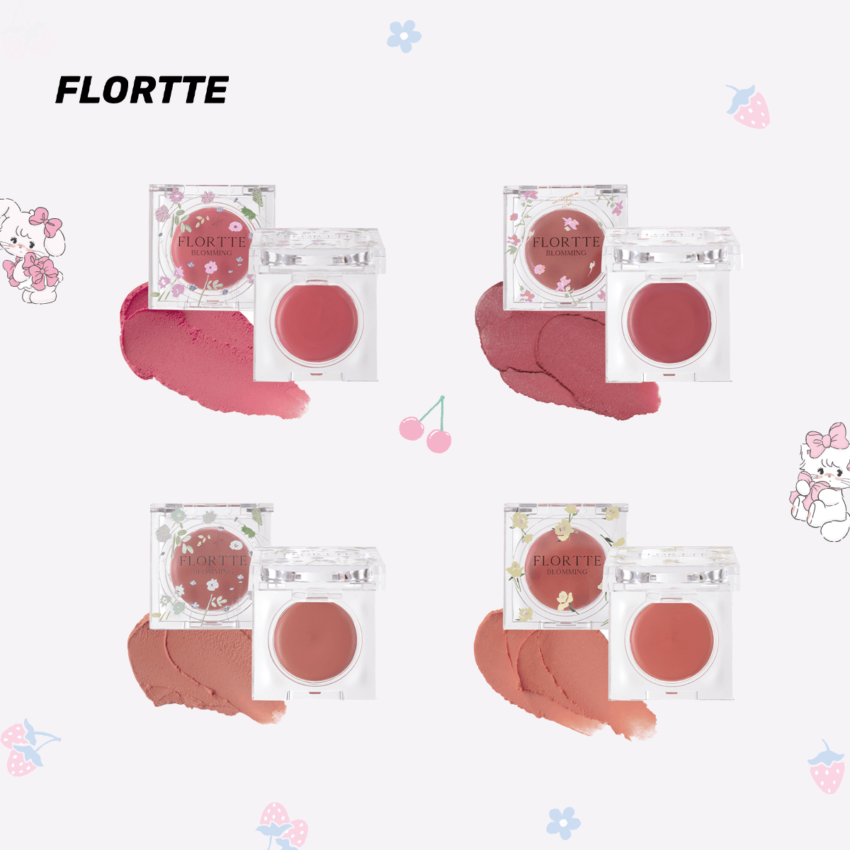 FLORTTE Love Yourself Series Multi-purpose Cream Cheek Lip Eye - Peachy Glam