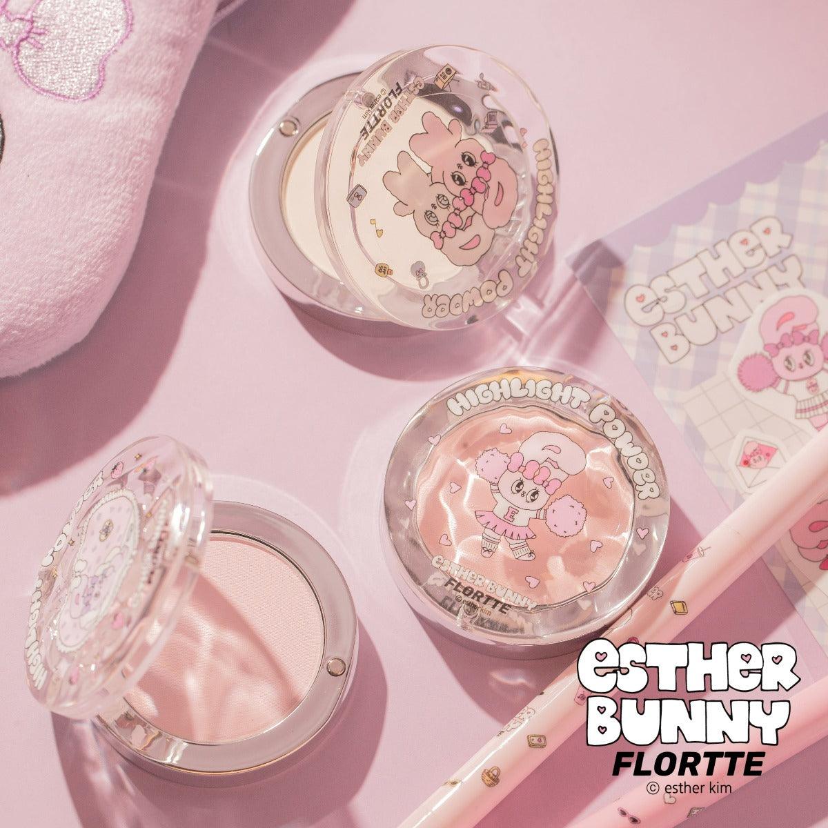 FLORTTE Esther Bunny Single-Colour Highlighter Matte Contour - Peachy Glam