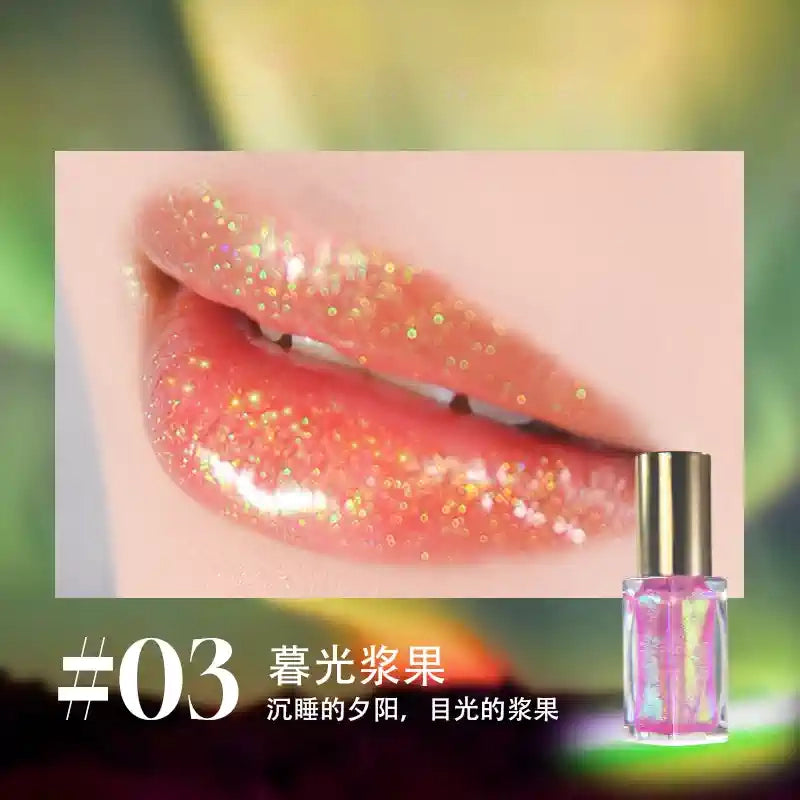 CHARMACY Chameleon Glitter Lip Gloss Moisturizing Watery - Peachy Glam