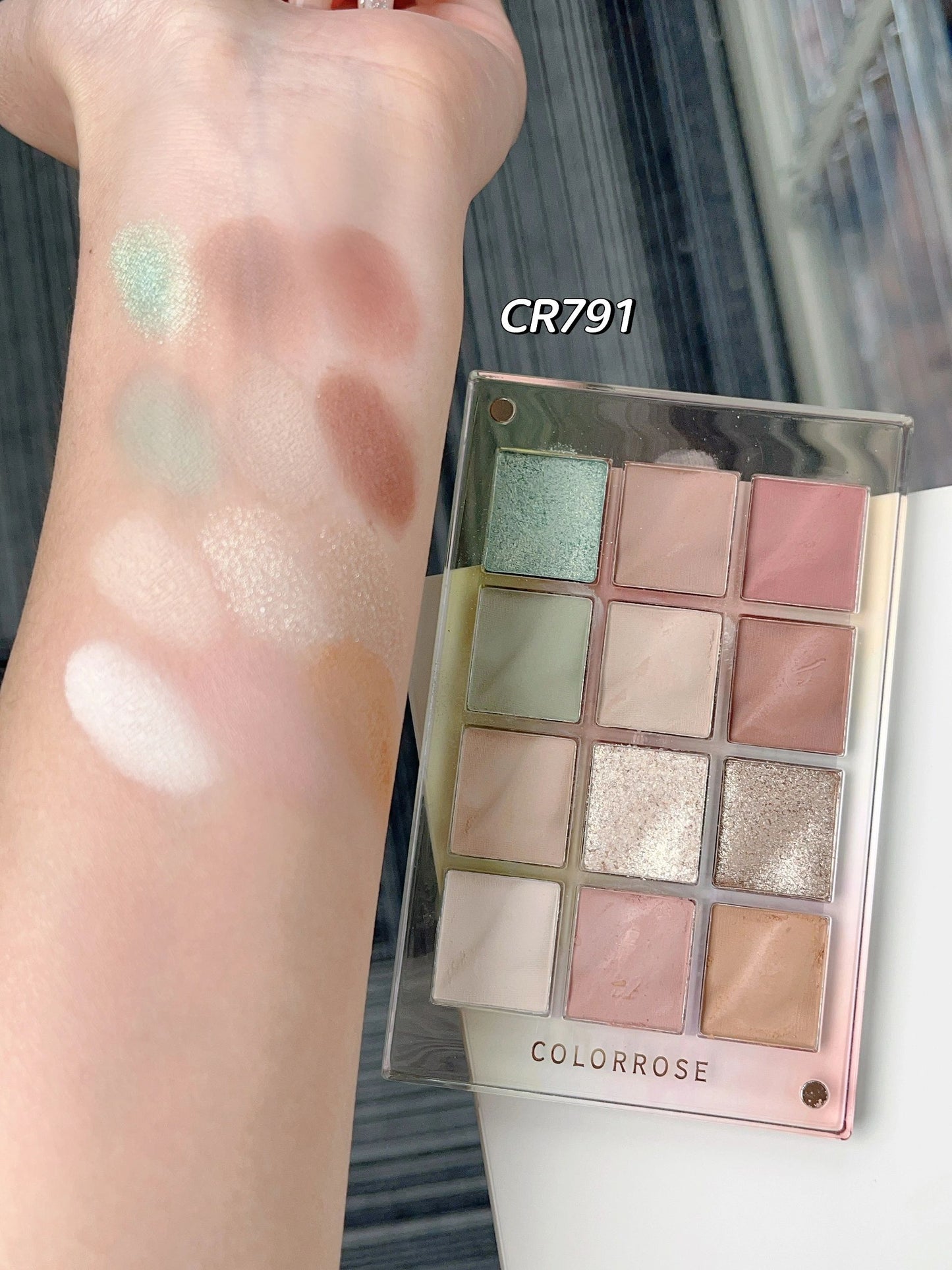 COLORROSE Eyeshadow Palette 9.5g Water Ripple Series Eyeshadow Pallets - Peachy Glam