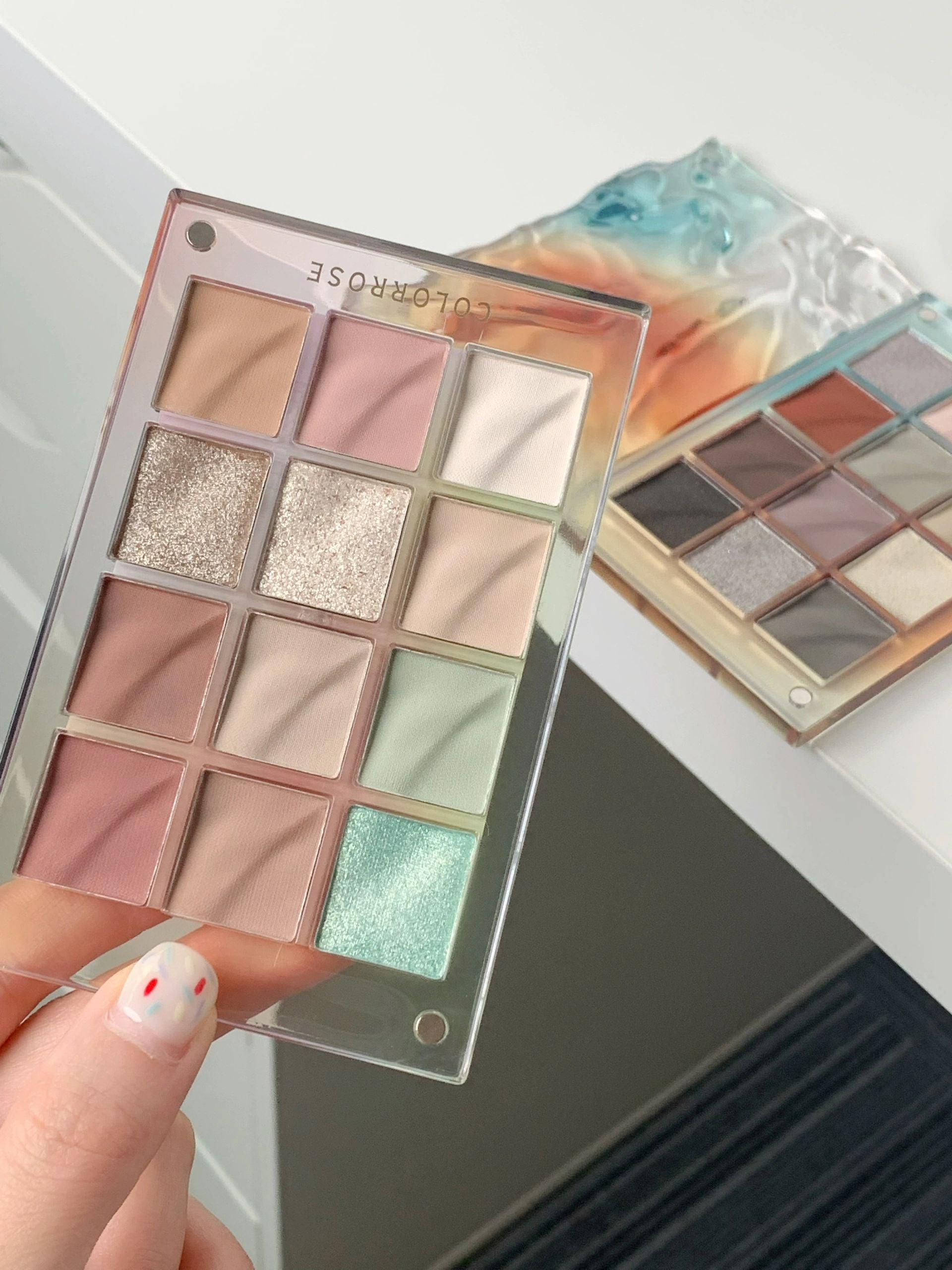 COLORROSE Eyeshadow Palette 9.5g Water Ripple Series Eyeshadow Pallets - Peachy Glam