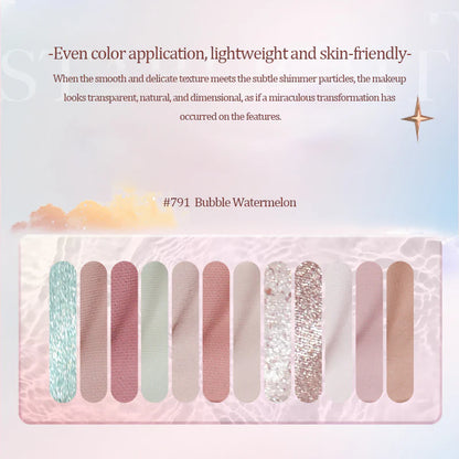 COLORROSE Eyeshadow Palette 9.5g Water Ripple Series Eyeshadow Pallets - Peachy Glam