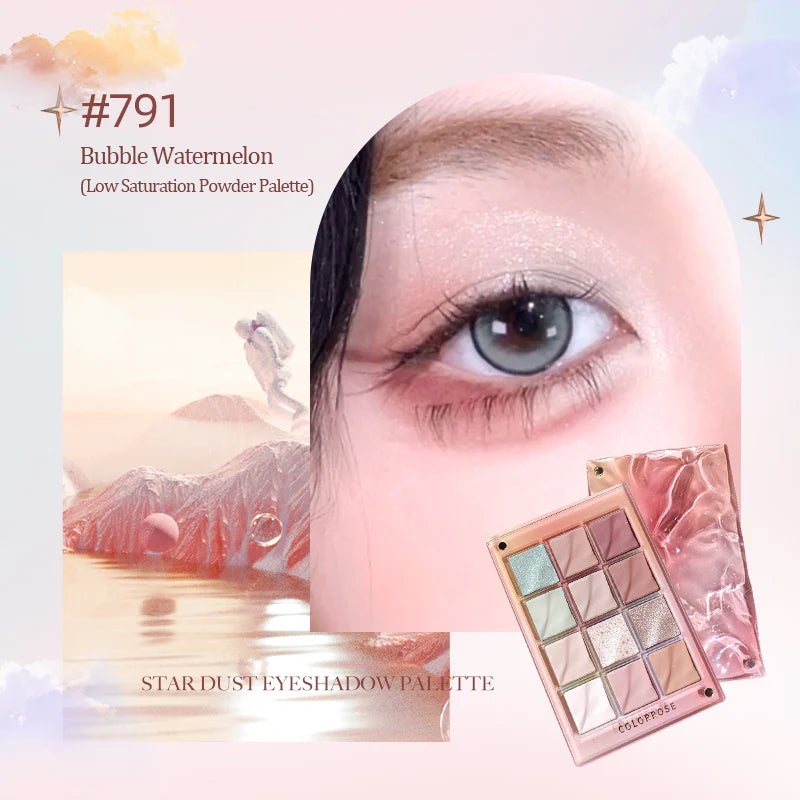 COLORROSE Eyeshadow Palette 9.5g Water Ripple Series Eyeshadow Pallets - Peachy Glam