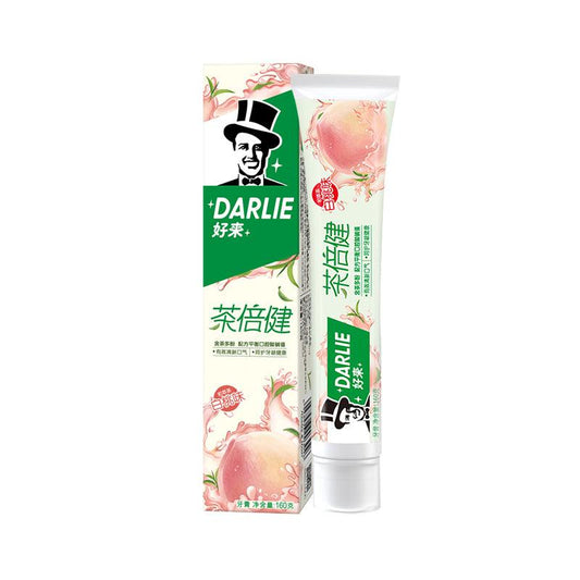 Darlie Tea Series Brightening & Fresh Breath Toothpaste White Peach Flavor 160g - Peachy Glam