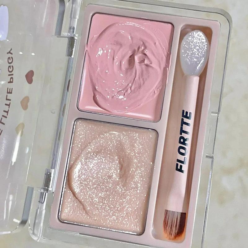 FLORTTE They Are Cute Series Two-Color Cream Highlighter 1.5g*2 - Peachy Glam