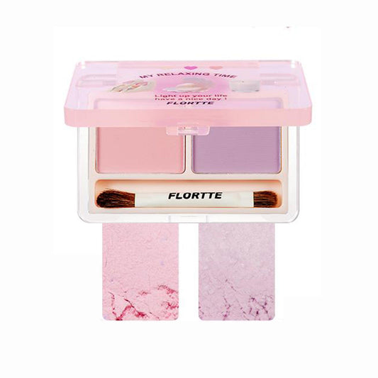 FLORTTE They Are Cute Series Two-Color Highlighter - Peachy Glam