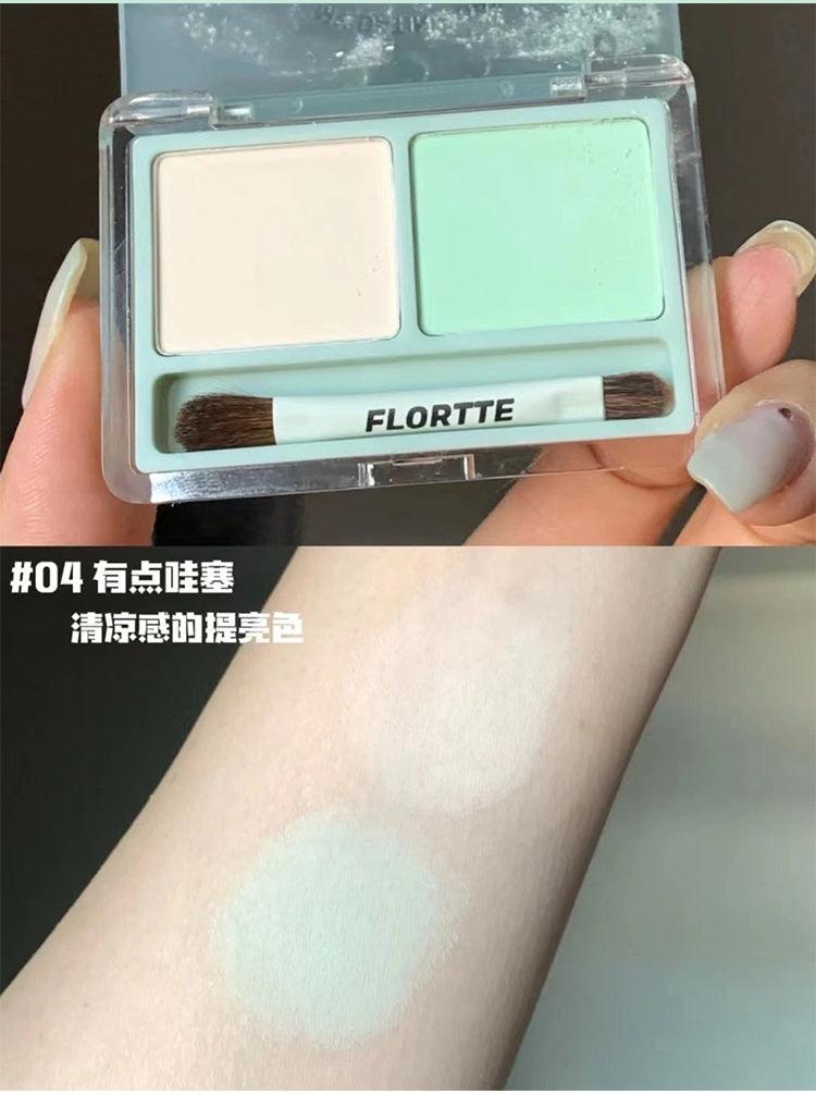 FLORTTE They Are Cute Series Two-Color Highlighter - Peachy Glam