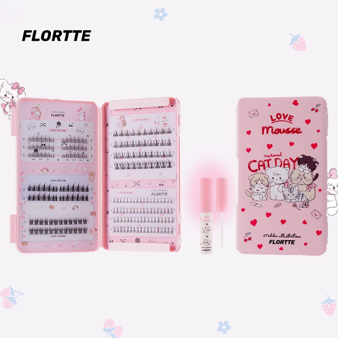 Flortte Mikko False Eyelashes 242pcs - Peachy Glam