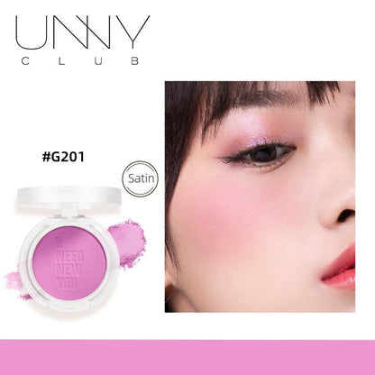 UNNY CLUB Satin Matte & Shimmer Makeup Blusher - Peachy Glam