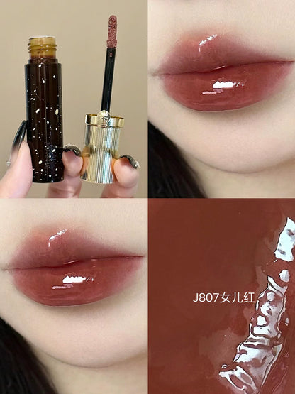 Girlcult Golden Ladies Series Lip Glaze 3.5g Lip Makeup Mirror Hydrating - Peachy Glam