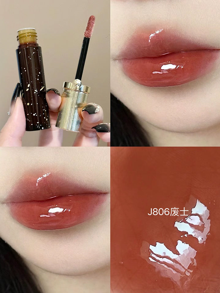 Girlcult Golden Ladies Series Lip Glaze 3.5g Lip Makeup Mirror Hydrating - Peachy Glam