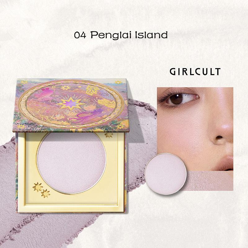 Girlcult Mountain Sea Series Matte & Pearlescent & Diamond Glitter Highlighter Powder - Peachy Glam