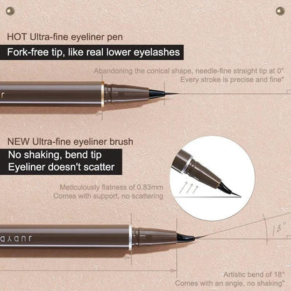 JUDYDOLL 18° Ultra-Fine Liquid Eyeliner | Waterproof & Long-lasting - Peachy Glam