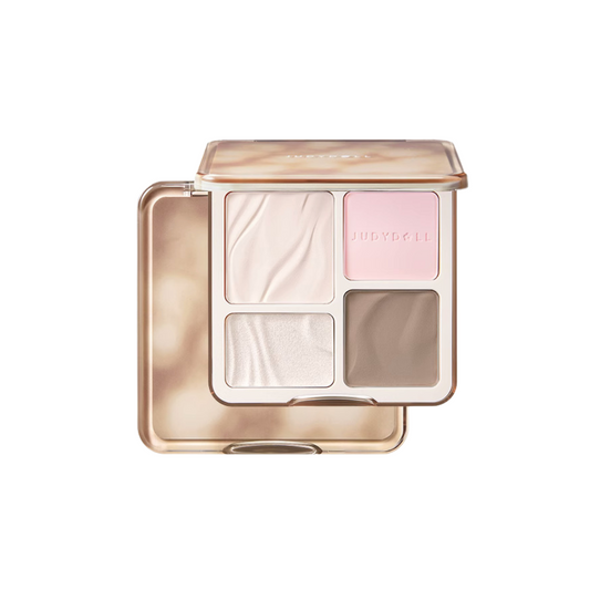 JUDYDOLL 2-IN-1 Highlighter & Contour Palette 9g - Peachy Glam