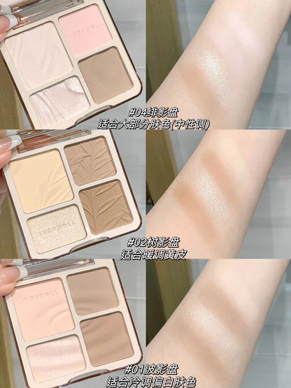 JUDYDOLL 2-IN-1 Highlighter & Contour Palette 9g - Peachy Glam