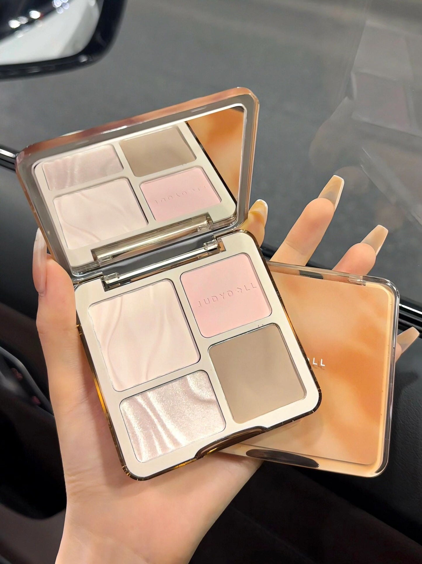 JUDYDOLL 2-IN-1 Highlighter & Contour Palette 9g - Peachy Glam