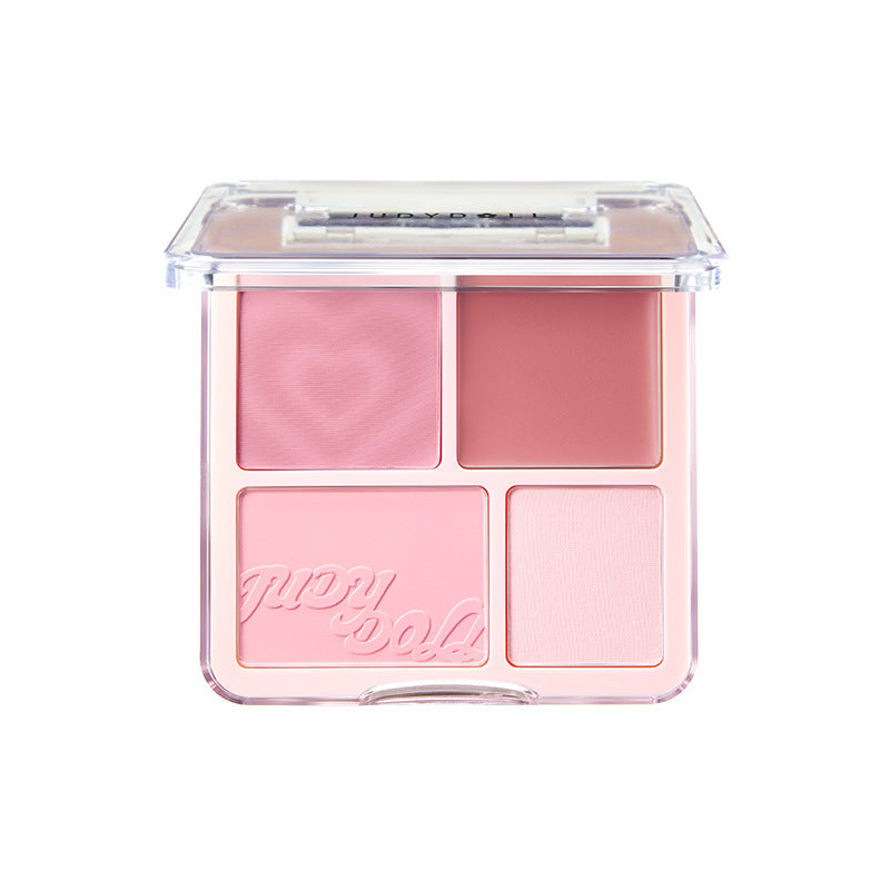 JUDYDOLL 2-in-1 Blush Highlight Palette Multi-Purpose 9g - Peachy Glam