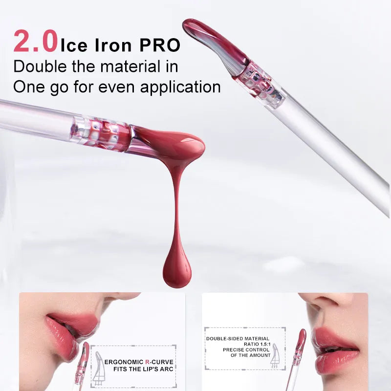 JUDYDOLL Ice Watery Essence Lip Gloss 2.4g Mirror Glow Moisturizing - Peachy Glam