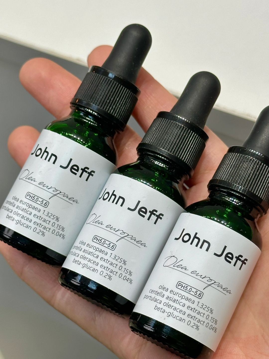 John Jeff 1.325% Olive Europaea Serum for Oily & Acne-Prone Skin 15/30/50ml - Peachy Glam