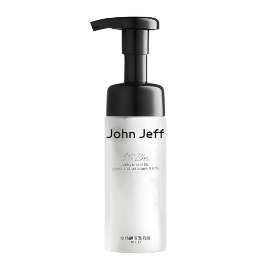 John Jeff 1% Salicylic Acid Facial Mousse 150g Anti-Acne Gentle Cleansing - Peachy Glam