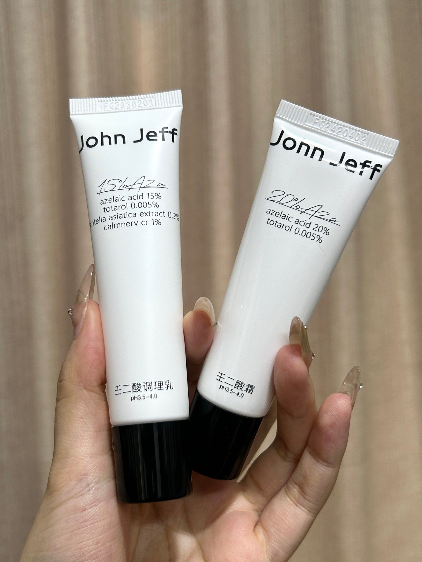 John Jeff Anti-acne Cream 10%/15%/20% Azelaic Acid - Peachy Glam