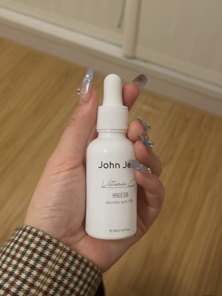 John Jeff Vitamin C Essence VC Face Serum 30ml 10% 15% - Peachy Glam