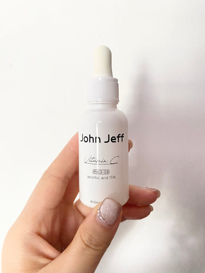 John Jeff Vitamin C Essence VC Face Serum 30ml 10% 15% - Peachy Glam