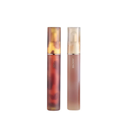 Joocyee Fluffy Matte/Glazed Lip Gloss 3.3g/3.2g Dual-head Amber Shell Velvet/Hydration - Peachy Glam