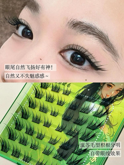 LISHU Fox Eyelashes Natural Simulation Glue-free/Glued False Eyelashes - Peachy Glam