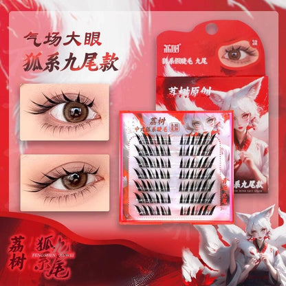 LISHU Fox Eyelashes Natural Simulation Glue-free/Glued False Eyelashes - Peachy Glam