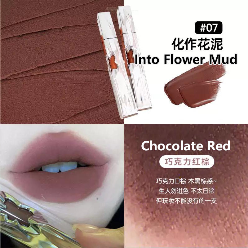 LITTLE ONDINE Blossom Mood Lip Mud 2.4g Matte Lip Clay Velvet Lip Stick Stain - Peachy Glam