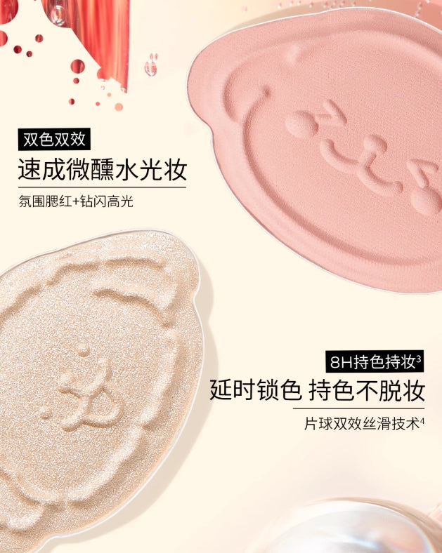 LITTLE ONDINE Line Puppy Series Highlighting Blush Palette 5g 小奥汀线条小狗系列高光腮红盘