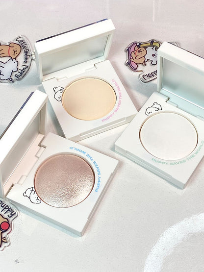 Little Ondine Puppy Hug Series Highlighter Powder Glitter & Matte 5g - Peachy Glam