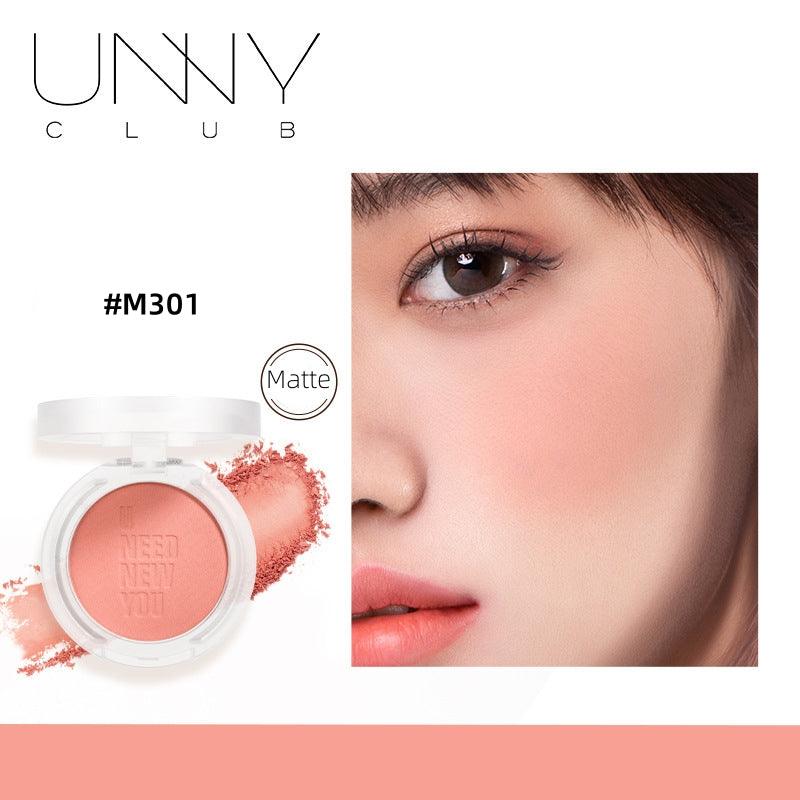 UNNY CLUB Satin Matte & Shimmer Makeup Blusher - Peachy Glam