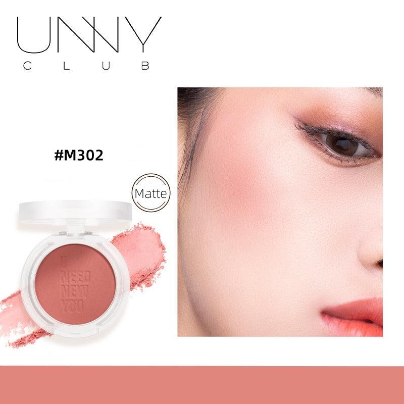 UNNY CLUB Satin Matte & Shimmer Makeup Blusher - Peachy Glam