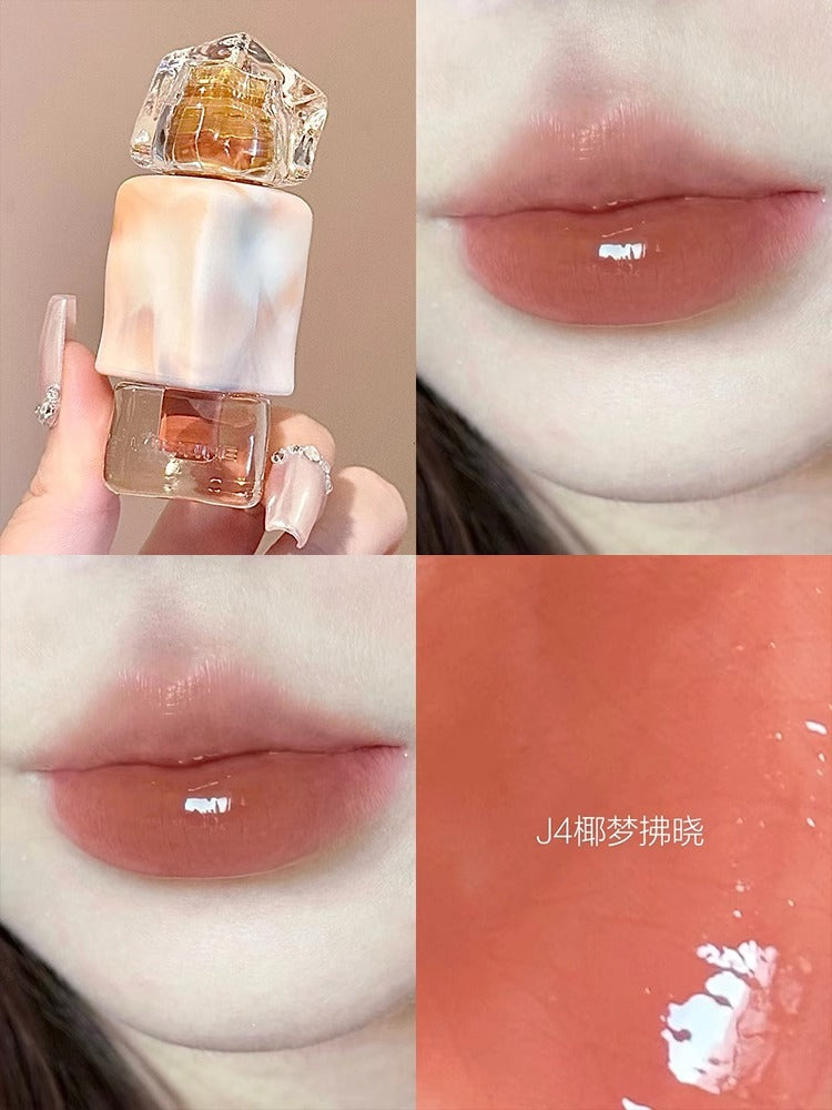 Mistine Makeup Velvet Lip Gloss 2.2g Matte Lip Cream Liquid Lipstick Softening with Hyaluronic Acid Lip Tint, Non-Sticky Lightweight Lip Color - Peachy Glam