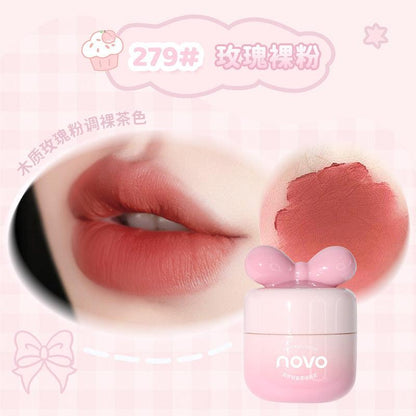 NOVO Light Mist Lipstick Stain 7.5g Matte Velvet Silky Lip Mud Newbie - Peachy Glam