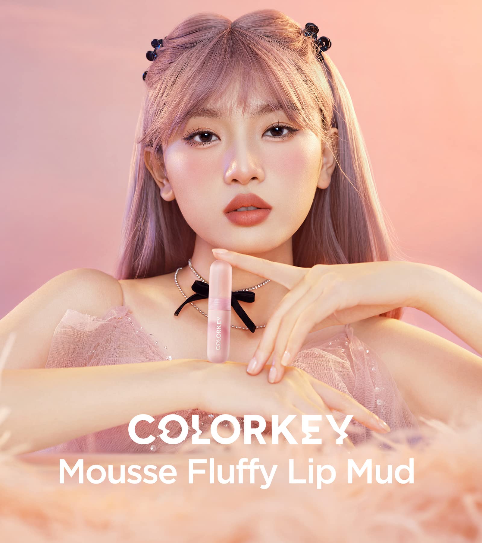 COLORKEY Moist Velvet Mousse Matte Lip Mud 3g - Peachy Glam