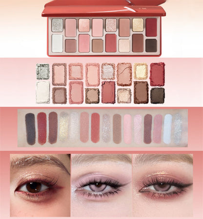 QianYan 16-Color Eyeshadow Palette 14.5g Christmas Makeup - Peachy Glam