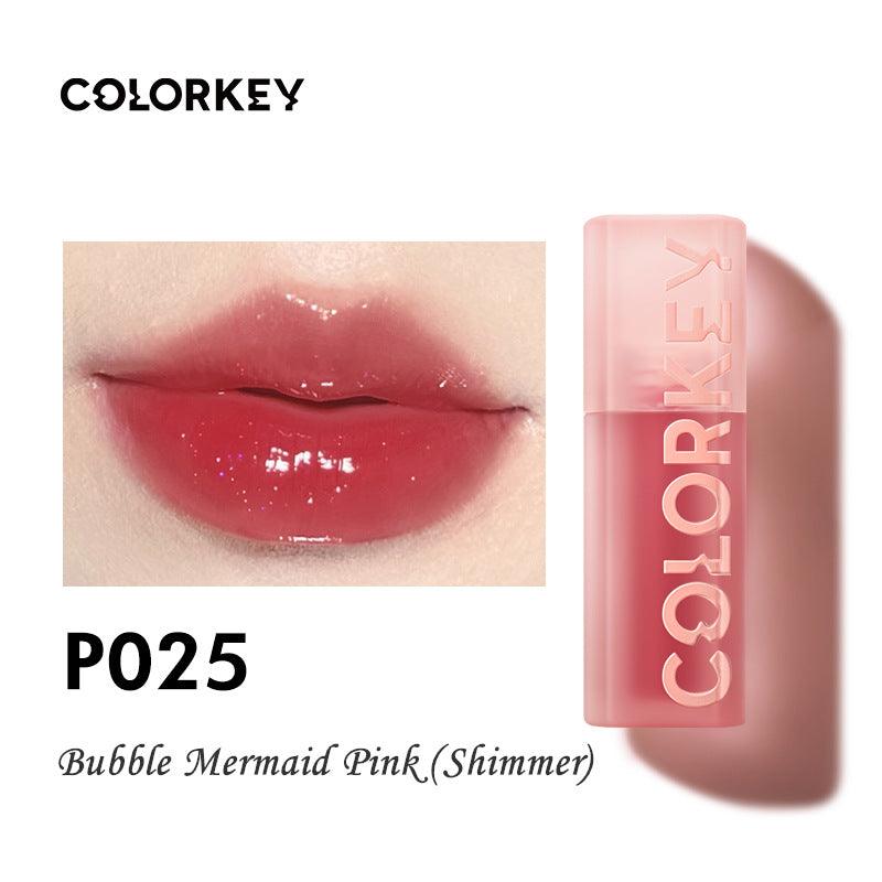 COLORKEY Water Bubble Lip Essence Lip Gloss Mirror Hydrating Lip Glaze - Peachy Glam