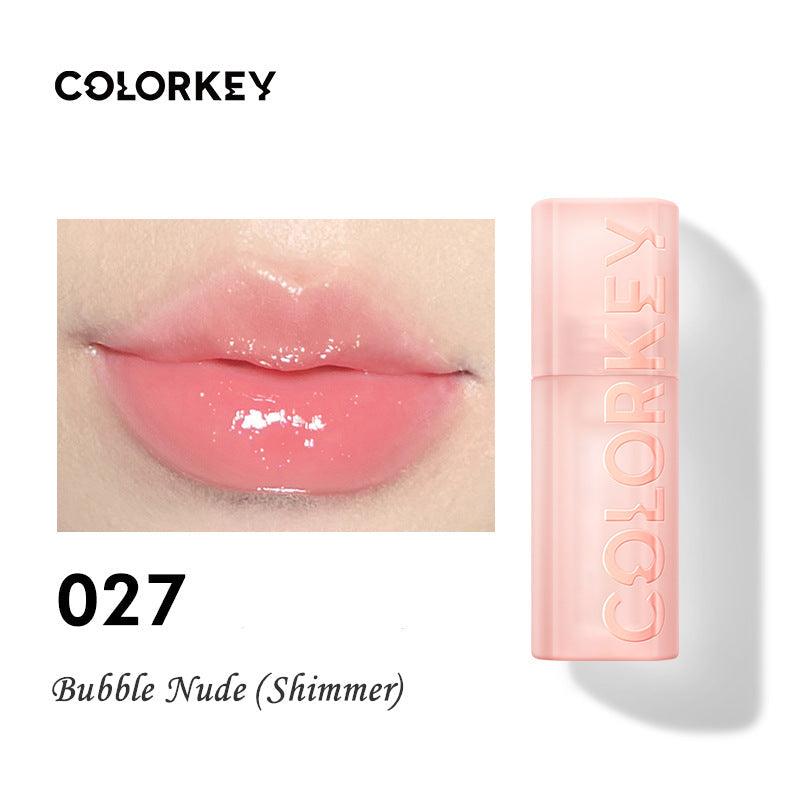 COLORKEY Water Bubble Lip Essence Lip Gloss Mirror Hydrating Lip Glaze - Peachy Glam