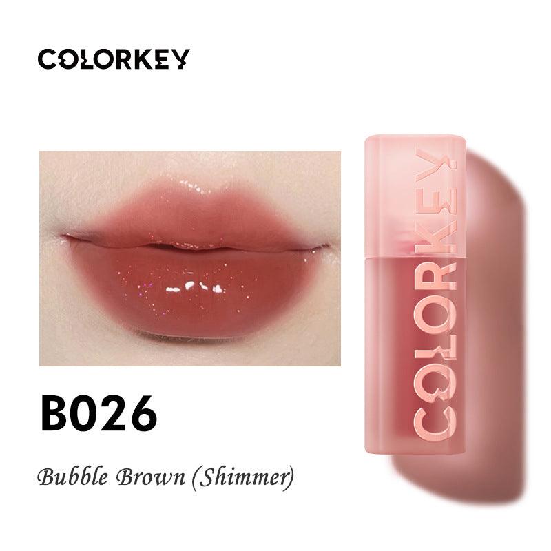 COLORKEY Water Bubble Lip Essence Lip Gloss Mirror Hydrating Lip Glaze - Peachy Glam