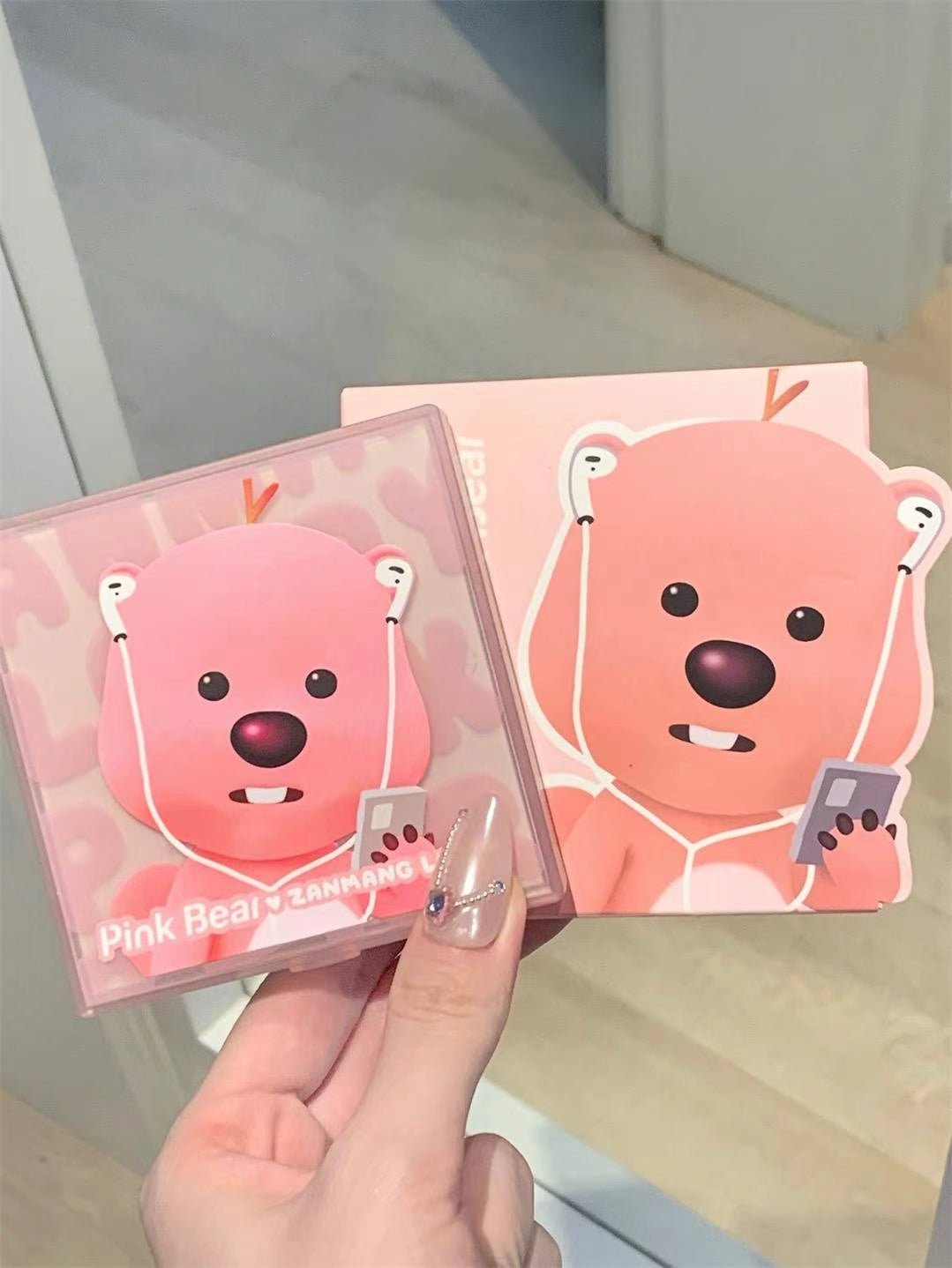 PINK BEAR X LOOPY All-In-One Makeup Palette Eyeshadow & Contour & Highlighter & Blusher - Peachy Glam